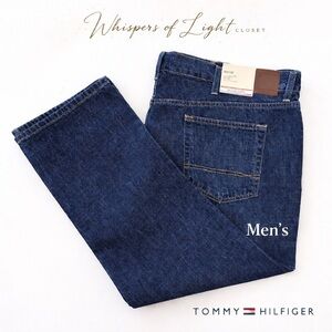 Tommy Hilfiger Mens 44x30 Classic Straight Leg Jeans Dark Wash NWT $59 MSRP